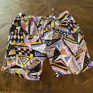 Massive Shorts Mens Large Multicolor Geometric 80s vtg Style Abstract Pattern
